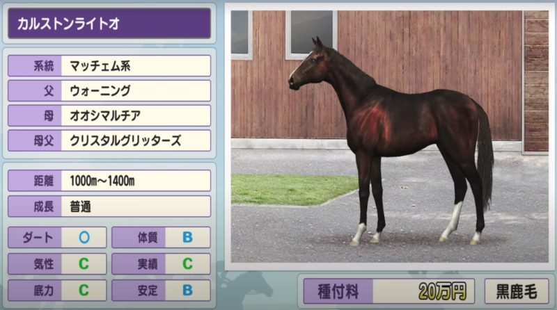 ダビスタ Switch 全種牡馬リスト一覧を拝見して ドリームホース 笠松競馬を愛す馬主